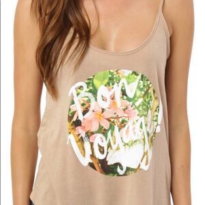 O’Neill Bon Voyage Tan Cami Low back Swoop Top